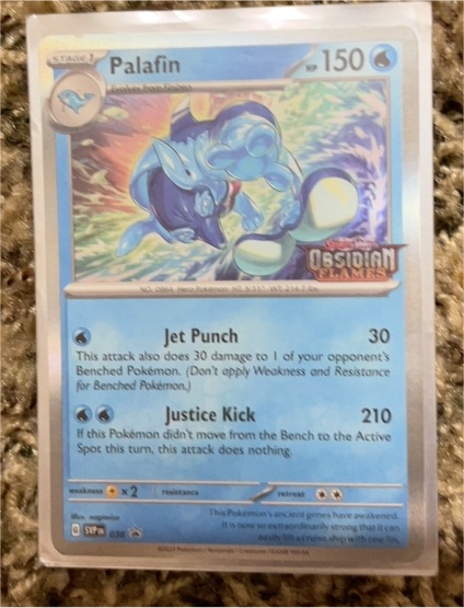 2023 Pokémon Scarlet & Violet Promo #036 Palafin Obsidian Flames — front
