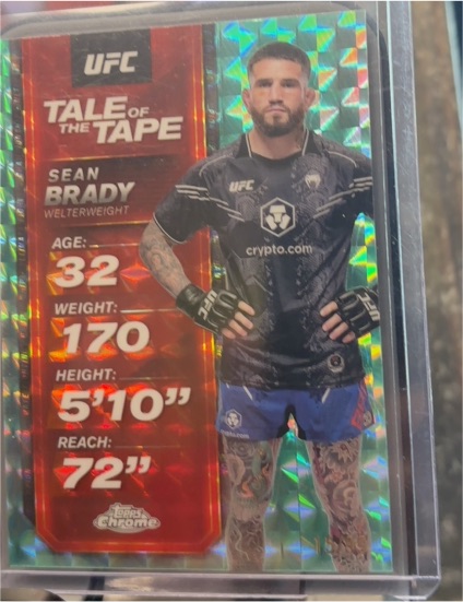 2025 Topps Chrome UFC Tale of the Tape #TTT-18 Sean Brady — front