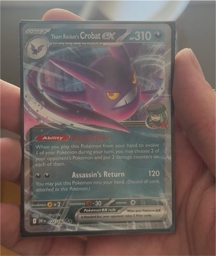 2025 Pokémon TCG Destined Rivals #122 Team Rocket's Crobat ex — front