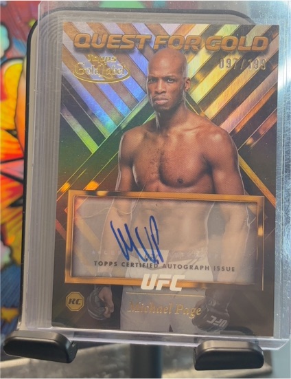 2024 Topps Gold Label UFC Quest for Gold #/199 Michael Page — front