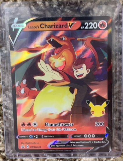 2021 Pokémon Celebrations #SWSH133 Lance's Charizard V — front
