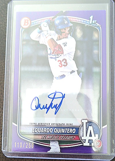 2025 Bowman Paper Prospect Autographs #BPA-EQ Eduardo Quintero — front