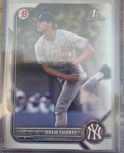 2022 Bowman Draft #BD-25 Drew Thorpe 1st Bowman — front