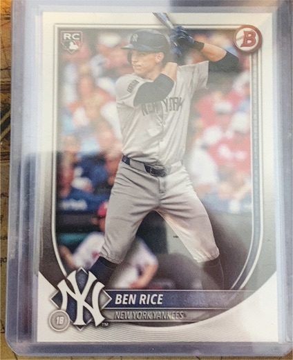 2025 Bowman #85 Ben Rice — front