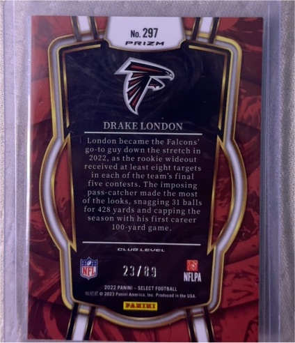 2022 Panini Select #297 Drake London — front