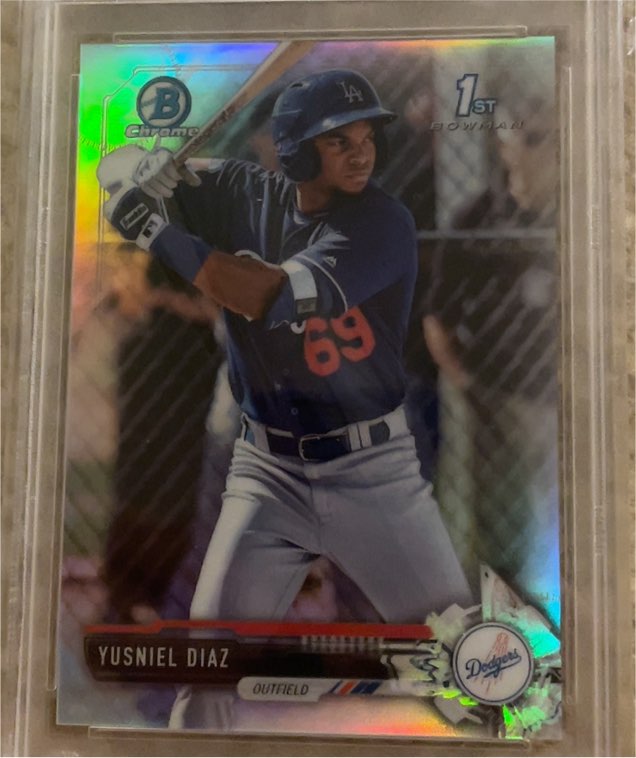 2017 Bowman Chrome #BCP229 Yusniel Diaz — front
