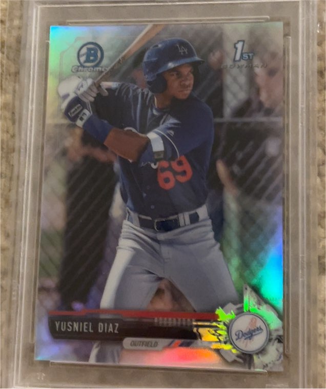 2017 Bowman Chrome #BCP229 Yusniel Diaz — front