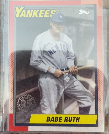 2025 Topps Series 1 #T90-47 Babe Ruth 1990 Topps 35th Anniversary Insert — front