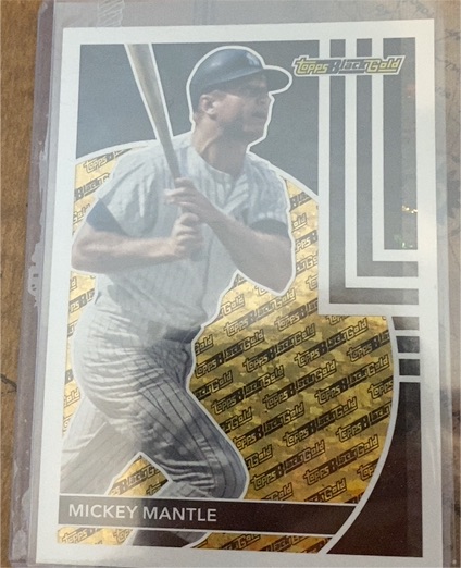 2024 Topps Update #BG-23 Mickey Mantle Black Gold Insert — front