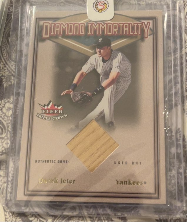 2002 Fleer Triple Crown Diamond Immortality #1 Derek Jeter — front