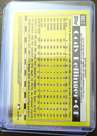 2025 Topps Series 2 #90B2-27 Cody Bellinger — back