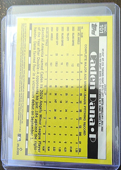 2025 Topps #T90C-101 Caden Dana — back