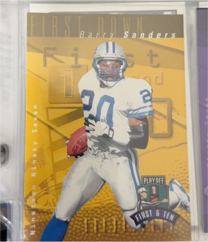 1997 Playoff First & Ten #183 Barry Sanders — front