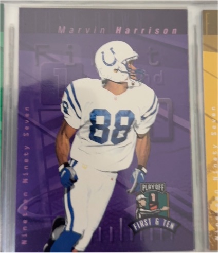 1997 Playoff First & Ten #185 Marvin Harrison — front