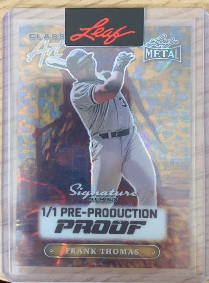 2023 Leaf Metal Signature Series #1/1 Frank Thomas — front