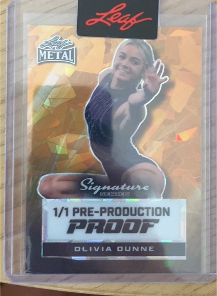 2024 Leaf Metal Signature Series Olivia Dunne Pre-Production Proof 1/1 — front