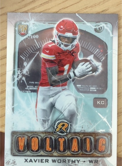 2024 Topps Resurgence #V-8 Xavier Worthy Voltaic Rookie — front