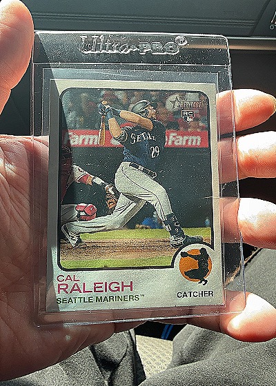 2022 Topps Heritage #367 Cal Raleigh — front