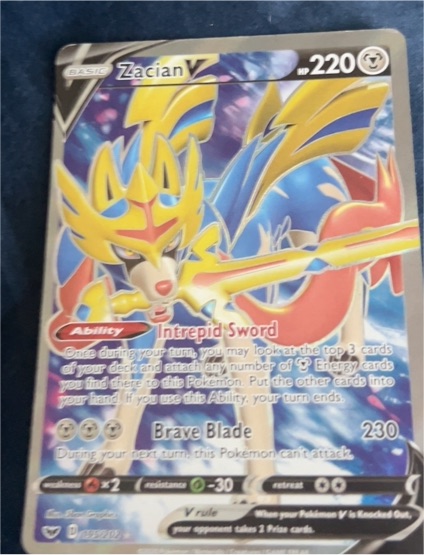 2020 Pokémon TCG Sword & Shield #195 Zacian V — front