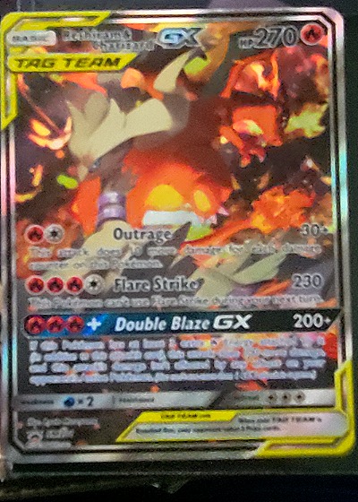2017 Pokémon TCG SM201 Reshiram & Charizard GX — front