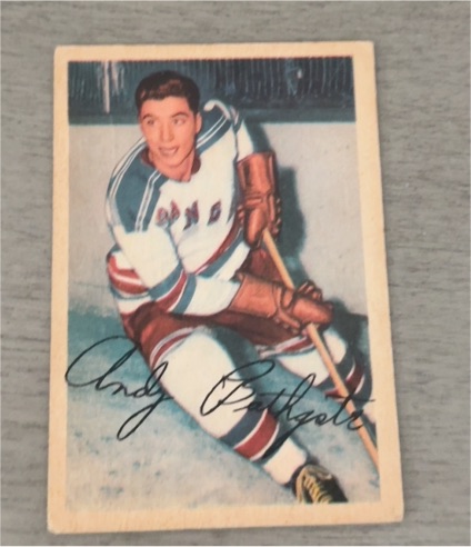 1953-54 Parkhurst #56 Andy Bathgate — front
