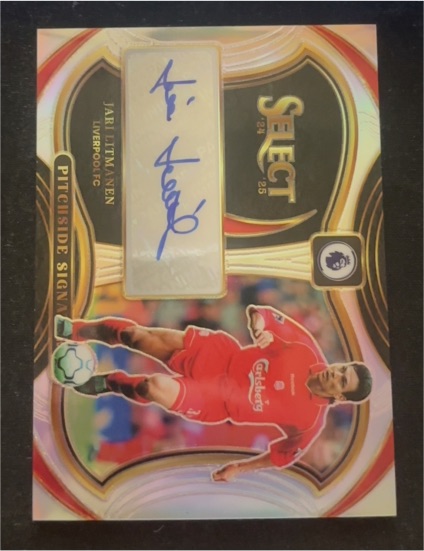 2024-25 Panini Select Premier League #PS-JL Jari Litmanen Pitchside Signature — front