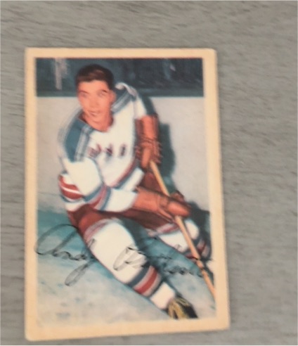 1953-54 Parkhurst #56 Andy Bathgate — front