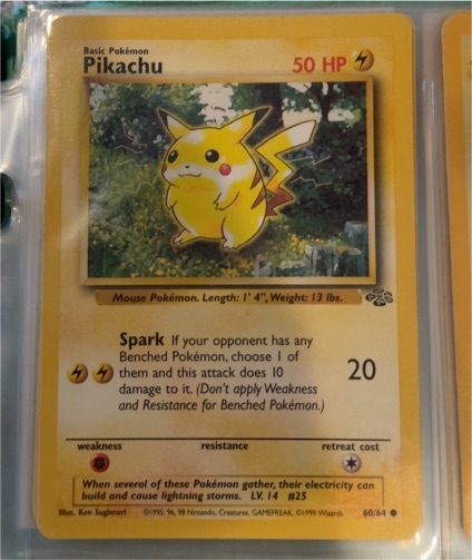 1999 Pokémon Jungle #60 Pikachu — front