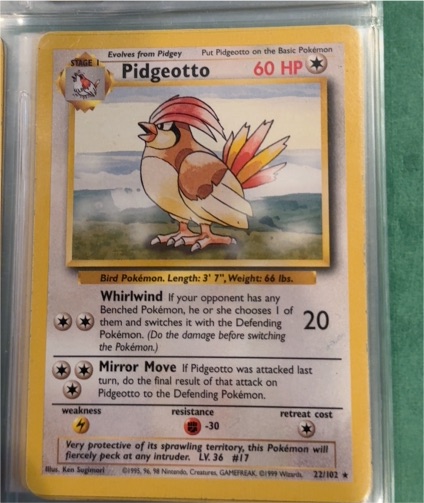 1999 Pokémon #22 Pidgeotto — front