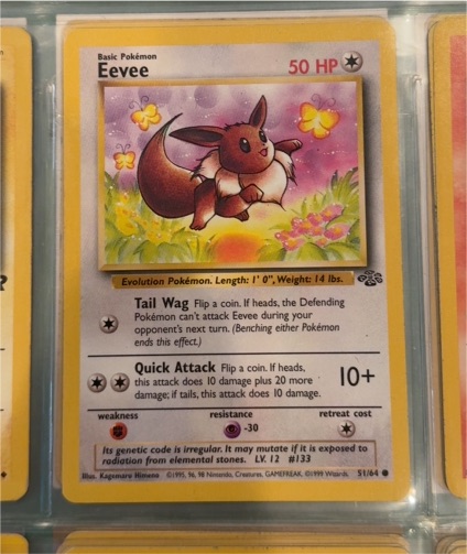 1999 Pokémon Jungle #51 Eevee — front