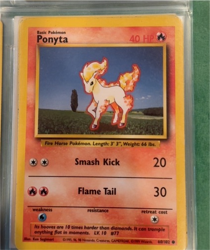 1999 Pokémon Base Set #60 Ponyta — front
