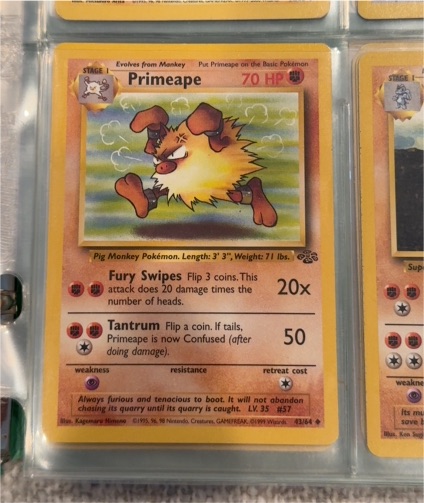 1999 Pokémon Jungle #43 Primeape — front
