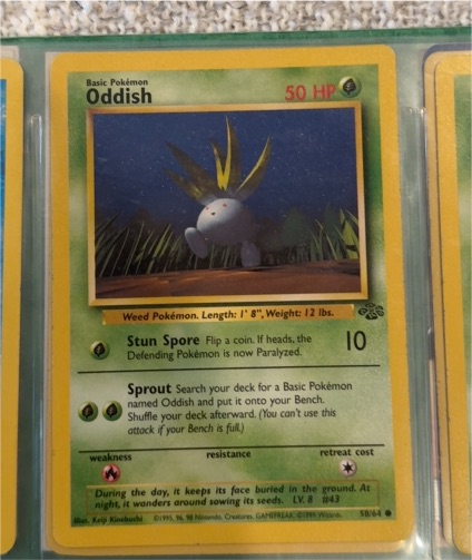 1999 Pokémon Jungle #58 Oddish — front