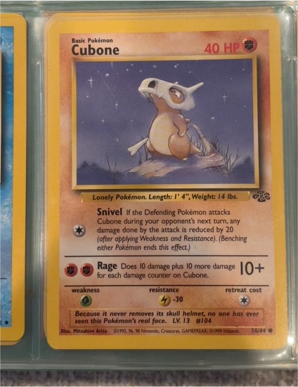 1999 Pokémon Jungle #50 Cubone — front