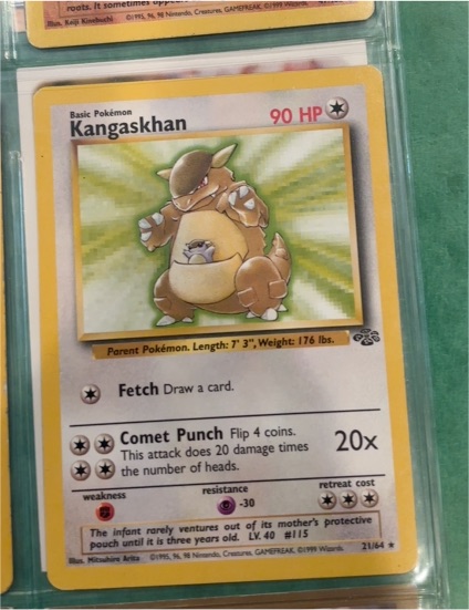 1999 Pokémon Jungle #21 Kangaskhan — front