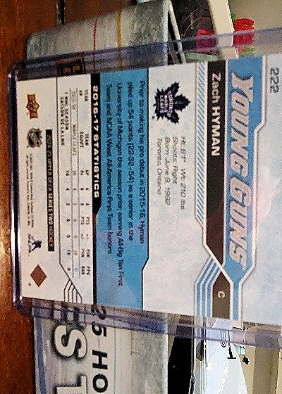2021-22 Upper Deck Young Guns #222 Zach Hyman — back