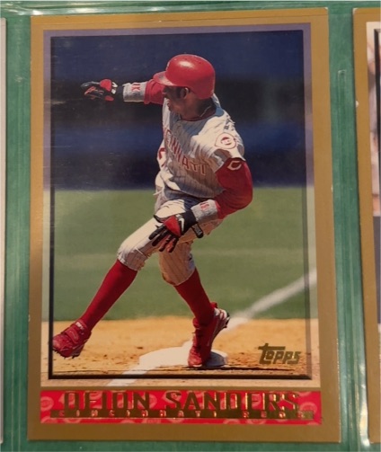 1998 Topps #10 Deion Sanders — front