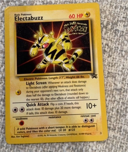1999 Pokémon Black Star Promo #2 Electabuzz — front
