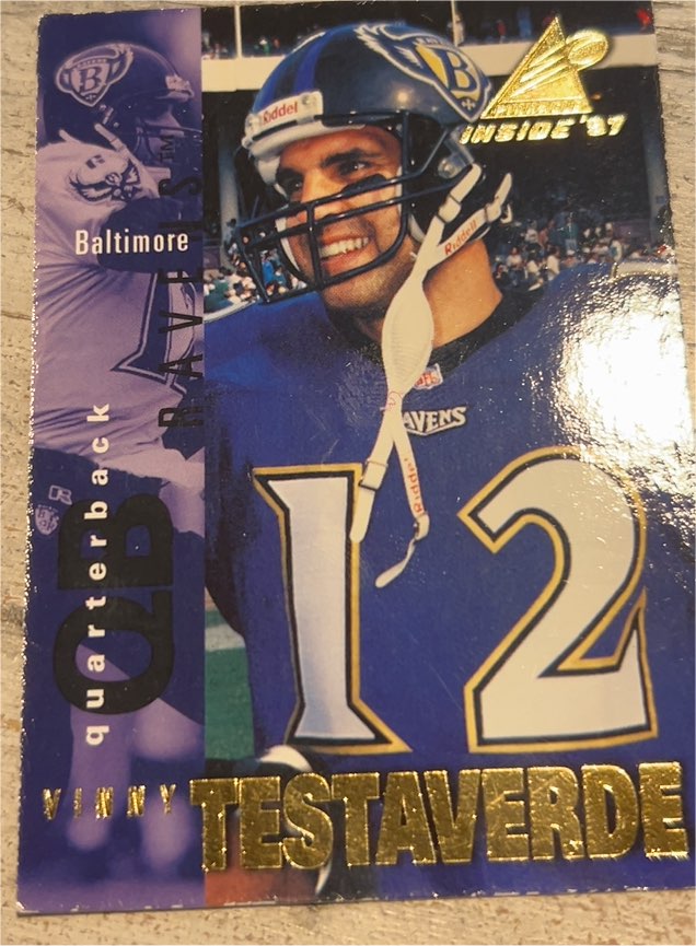 1997 Pinnacle Inside Gridiron #23 Vinny Testaverde — front