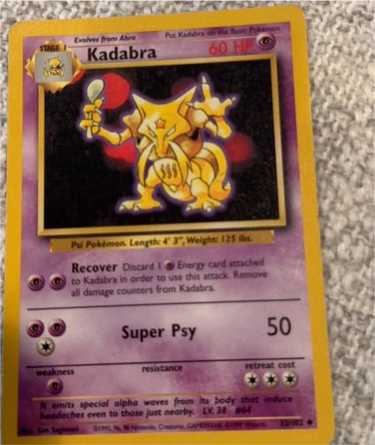 1999 Pokémon Base Set #32 Kadabra — front