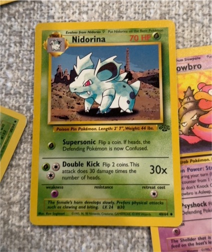 1999 Pokémon Jungle #40 Nidorina — front