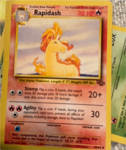 1999 Pokémon Jungle #44 Rapidash — front