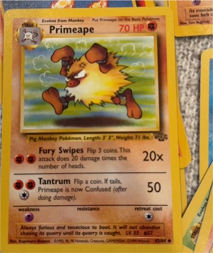 1999 Pokémon Jungle #43 Primeape — front