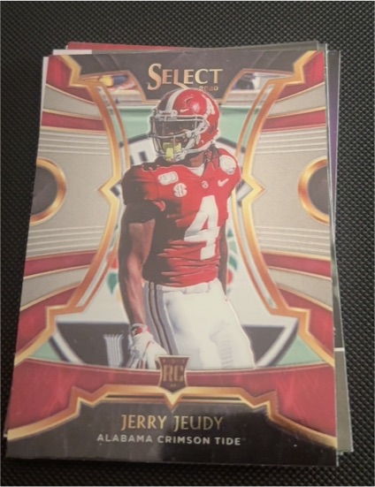 2020 Panini Select #7 Jerry Jeudy Rookie RC Alabama Crimson Tide — front