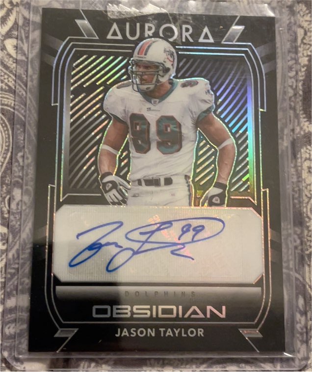 2020 Panini Obsidian Aurora #AA89 Jason Taylor — front