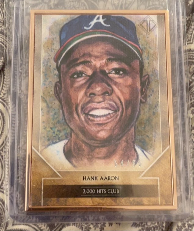 2020 Topps Transcendent Sketch Reproductions TTCR-HAA Hank Aaron #04/95 — front