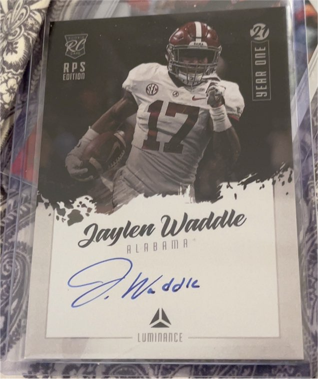 2021 Panini Luminance Year One RPS Edition #YS-JW Jaylen Waddle — front