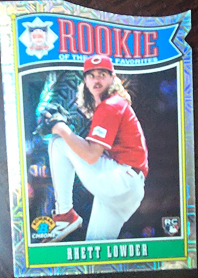 2025 Bowman Chrome #ROY-11 Rhett Lowder Rookie of the Year Favorites Mojo — front