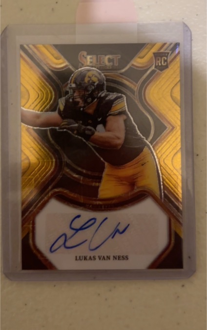 2023 Panini Select Draft Picks Rookie Signatures #RS-LVN Lukas Van Ness — front