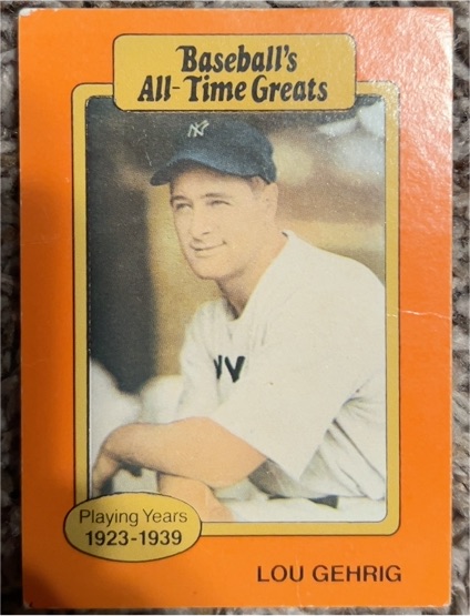 1987 Hygrade Baseball's All-Time Greats #NNO Lou Gehrig — front